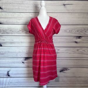 Eddie Bauer Red Striped Dress